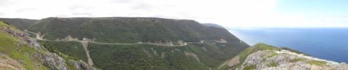 A view of the headlands from the road below.